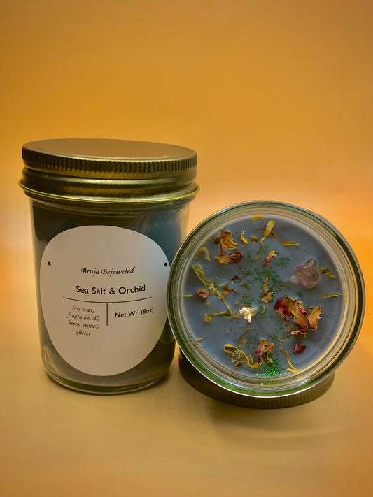 Sea Salt and Orchid 8oz Soy candle